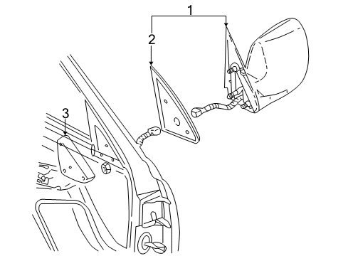 2002 Cadillac Escalade Outside Mirrors Diagram
