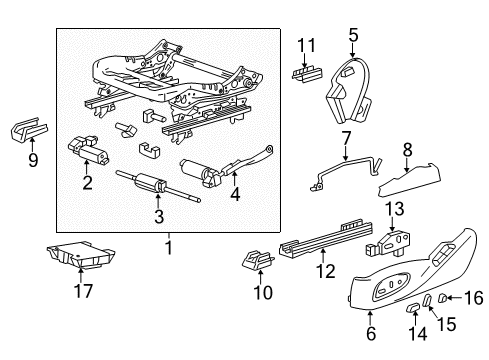 2020 Chevy Impala Tracks & Components Diagram