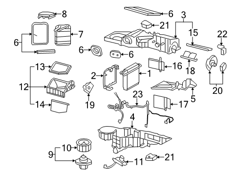 2007 Chevy Silverado 2500 HD A/C & Heater Control Units Diagram