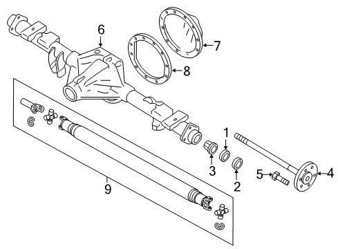 2020 Cadillac Escalade ESV Axle Housing - Rear Diagram