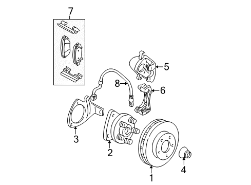 2005 Buick LaCrosse Brake Components Diagram