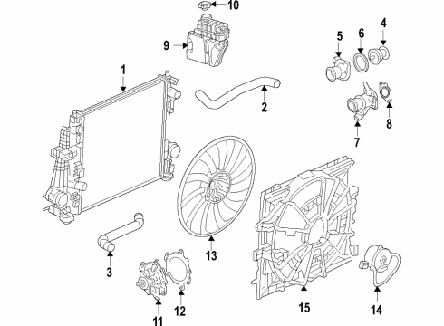 2019 Cadillac CT6 Thermostat Housing Diagram for 12671038