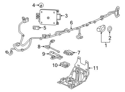 2022 Chevy Blazer Electrical Components - Rear Bumper Diagram