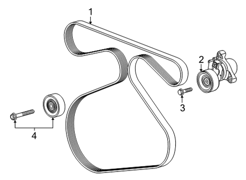 2022 GMC Yukon Belts & Pulleys Diagram