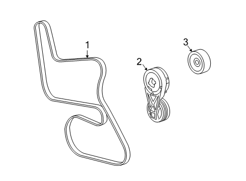 2008 Chevy Uplander Belts & Pulleys Diagram