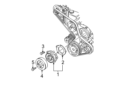 2005 Chevy Impala Cooling System, Radiator, Water Pump, Cooling Fan Diagram