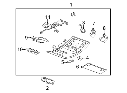 2013 Chevy Silverado 1500 Overhead Console Diagram