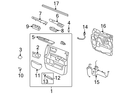 2008 Hummer H2 Front Door Diagram