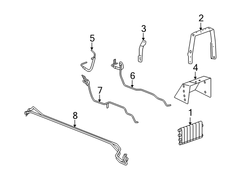 2007 Cadillac XLR Oil Cooler Pipe Diagram for 10337613