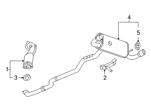 2007 Saturn Sky Exhaust Components Diagram