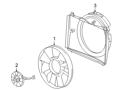 2004 Chevy Trailblazer Cooling System, Radiator, Water Pump, Cooling Fan Diagram