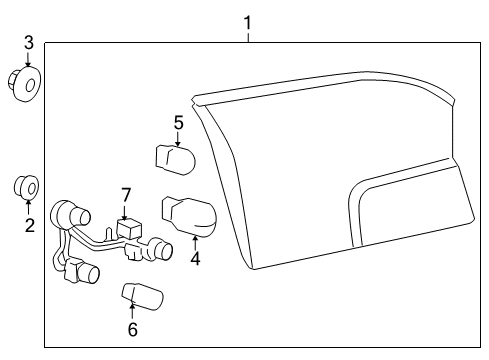 2011 GMC Terrain Backup Lamp Assembly Nut Diagram for 11514294