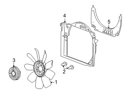 2010 Hummer H3T Cooling System, Radiator, Water Pump, Cooling Fan Diagram