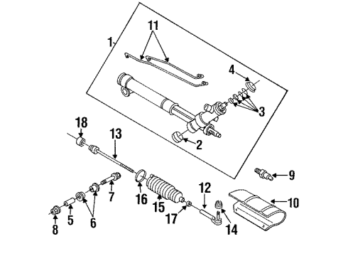 1998 Chevy Monte Carlo P/S Pump & Hoses, Steering Gear & Linkage Diagram 2 - Thumbnail