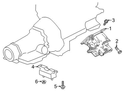 2021 Chevy Silverado 2500 HD Engine & Trans Mounting Diagram