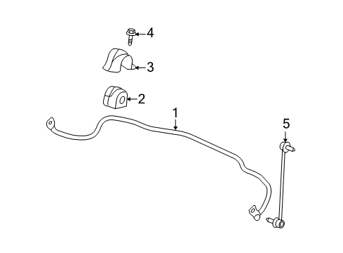 2012 Chevy Malibu Stabilizer Bar & Components - Front Diagram