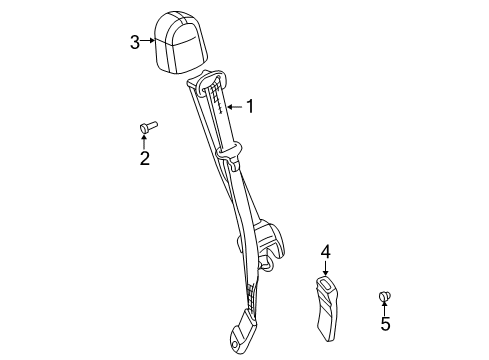 2006 Chevy Silverado 2500 HD Front Seat Belts Diagram