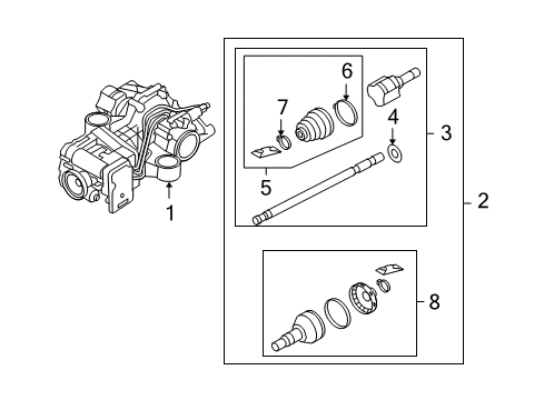 Clamp, Rear Axle Universal Joint Diagram for 93170395