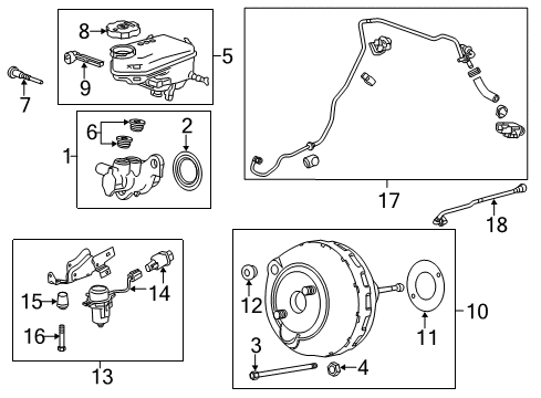2015 Cadillac XTS Vacuum Tube Diagram for 22847854