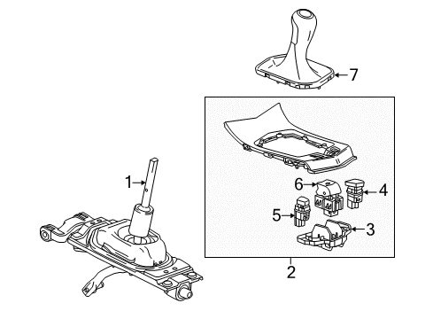 2016 Cadillac ATS Gear Shift Control Diagram