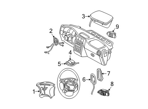 2003 Chevy Venture Air Bag Components Diagram