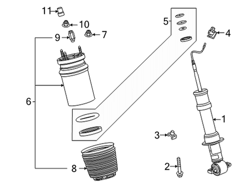 2021 Cadillac Escalade ESV Struts & Components - Front Diagram 3 - Thumbnail