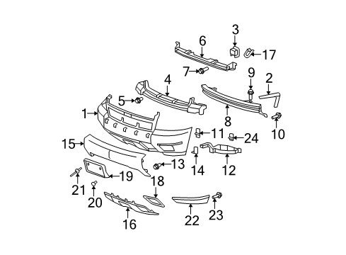 2007 Chevy Suburban 2500 Front Bumper Diagram