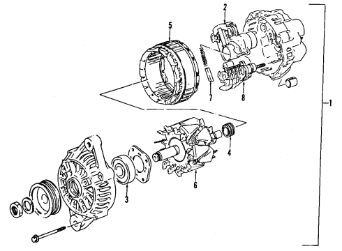 1998 Chevy Tracker Front Bracket Adjust Bracket Diagram for 96064754