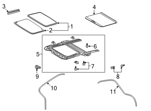 2010 Pontiac Vibe Sunroof Diagram 2 - Thumbnail