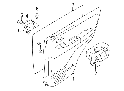 2004 Chevy Tracker Rear Door Diagram