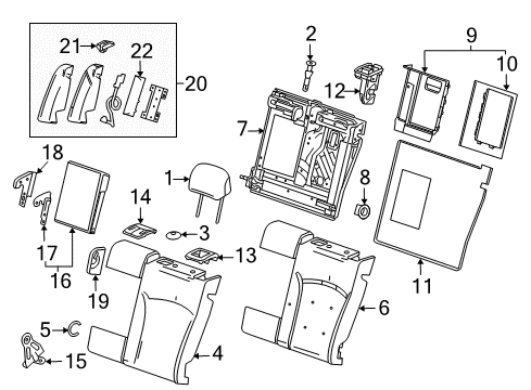 2017 Buick Regal Rear Seat Components Diagram