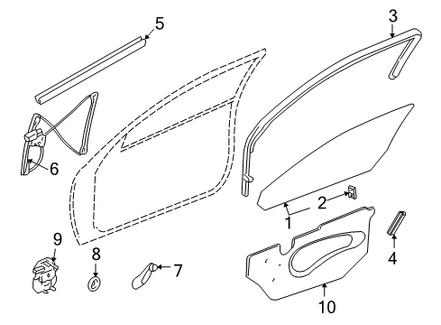 2000 Pontiac Grand Am Window Regulator Diagram for 89044651