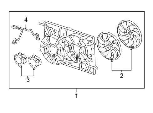 2012 GMC Acadia Cooling System, Radiator, Water Pump, Cooling Fan Diagram
