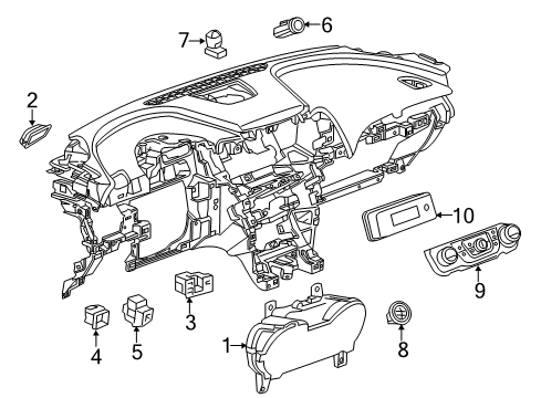 2020 Chevy Impala A/C & Heater Control Units Diagram