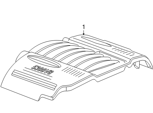 2009 Buick LaCrosse Engine Appearance Cover Diagram