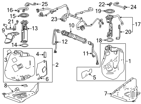 2014 Chevy Corvette Fuel Pump Diagram for 12711662