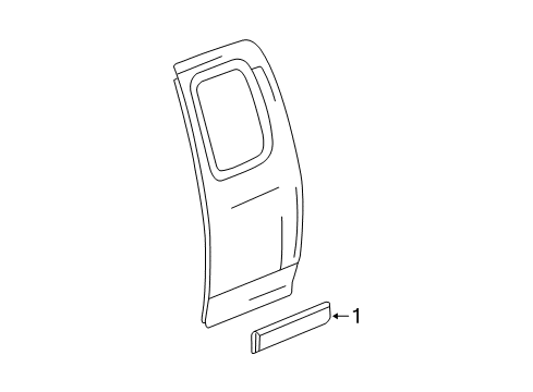 2012 GMC Canyon Exterior Trim - Rear Door Diagram