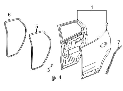 2024 Chevy Trailblazer Door & Components Diagram