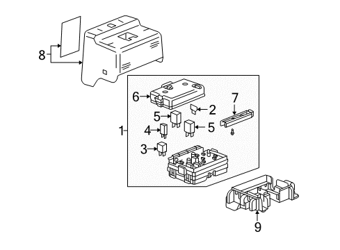 2007 Buick Rainier Antenna Assembly Diagram for 20850446