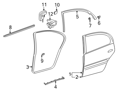 2005 Buick LeSabre Rear Door Diagram
