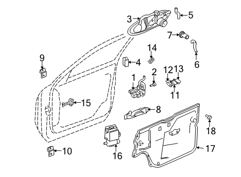 2003 Cadillac Seville Front Door Diagram