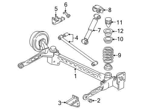 2005 Pontiac Montana Rear Suspension, Lower Control Arm, Upper Control Arm, Ride Control, Stabilizer Bar, Suspension Components Diagram