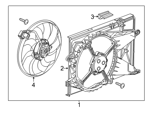 2017 Chevy Sonic Cooling System, Radiator, Water Pump, Cooling Fan Diagram