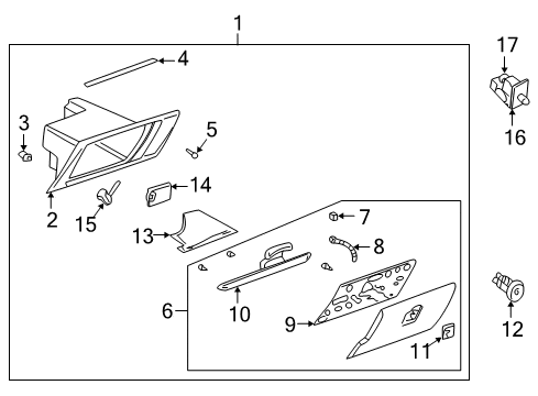 2002 Pontiac Aztek Glove Box Diagram