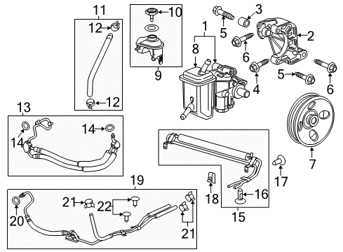 2012 Chevy Impala Upper Reservoir Diagram for 22862180