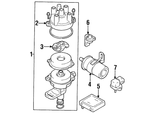 1998 Chevy Tracker Throttle Position Sensor Diagram for 96068619