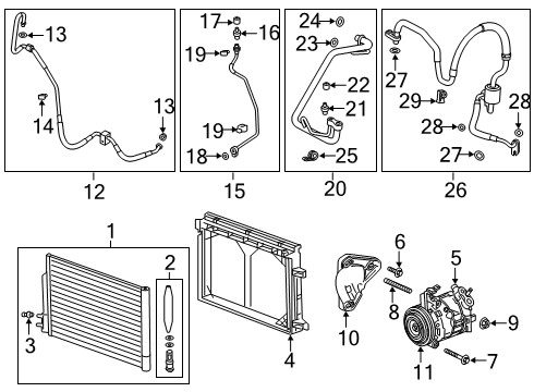 2018 Buick LaCrosse Drier Dessicant Bag Diagram for 84377853