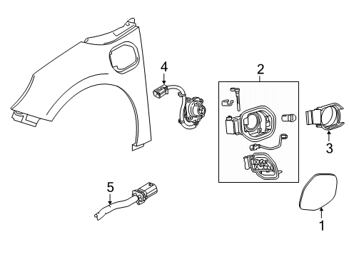 2017 Chevy Volt Fender & Components Diagram
