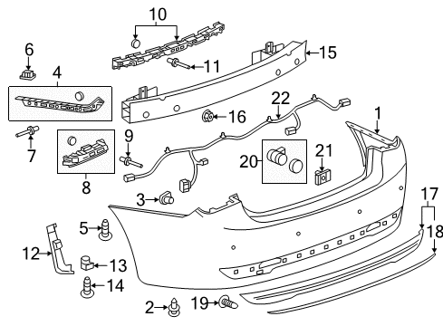 2012 Chevy Cruze Rear Bumper Diagram