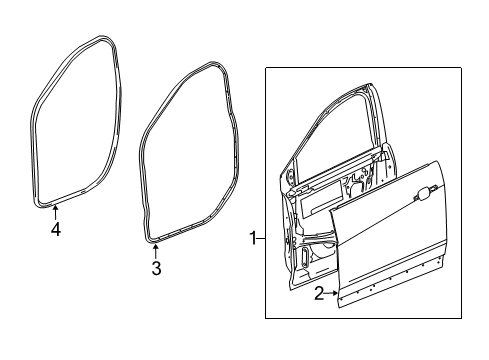 2023 Chevy Traverse Door & Components Diagram